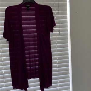 Lane Bryant short sleeve Cardigan purple